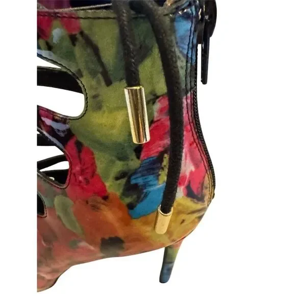 Candie's Women's Multicolor Gladiator Lace-up Stiletto Heels Size 10 - Picture 10 of 14